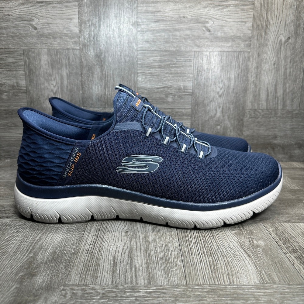 Skechers Summits Slip Ins Mens 10.5 Wide Navy Blue Athletic NEW